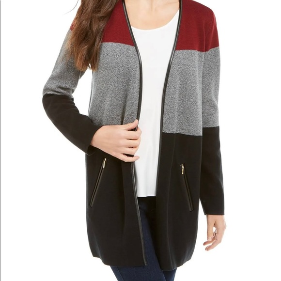 NWT Charter Club Milano Women's Block Cardigan , size Petite M - Picture 2 of 14